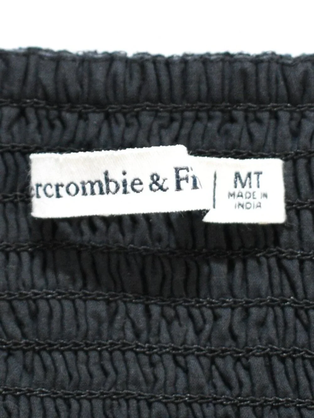 Abercrombie & Fitch Black Strapless Smocked Maxi Dress M Tall
